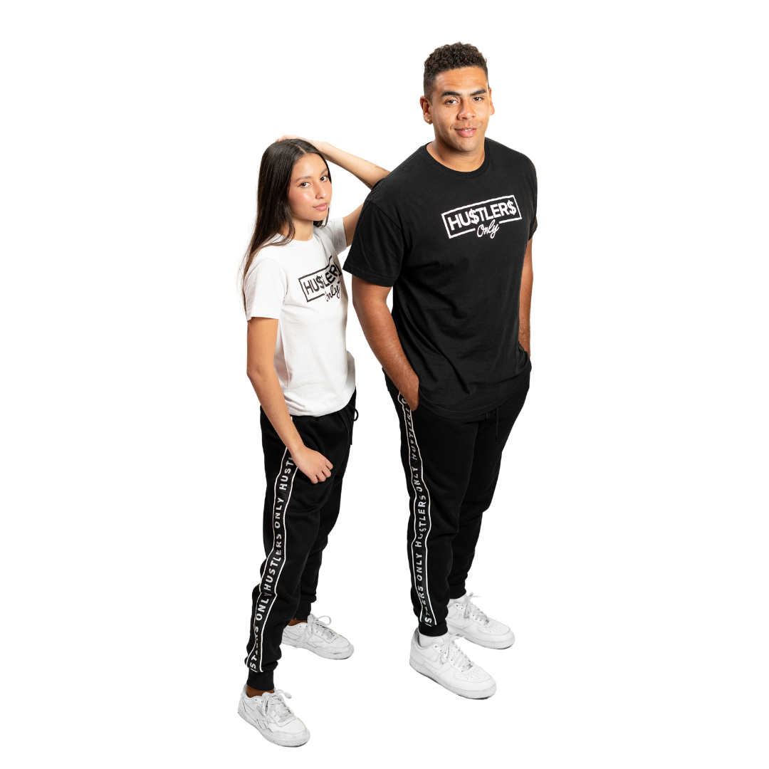 Hustlers Only Black Sweatpants Signature Sweat Suit