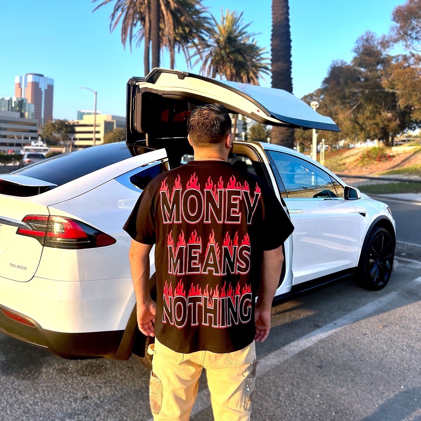 Money Means Nothing Flames T-Shirt